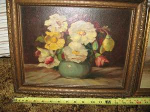 Floral with green vase