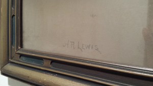 Judy Randolph campsite pastel HR Lewis signature