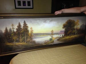 Pastel Landscape signed H R Lewis